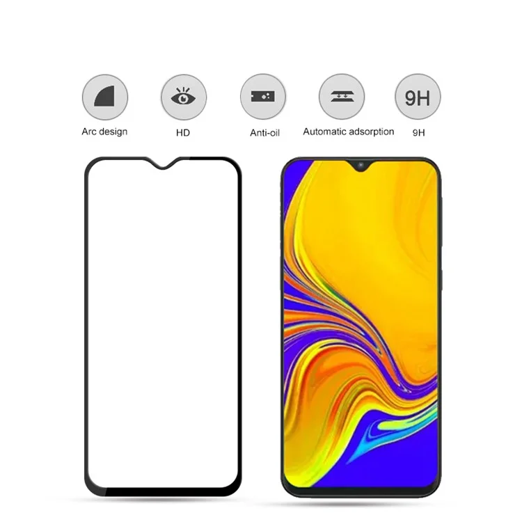 MOCOLO Silk Printing Tempered Glass Screen Protector pour Samsung Galaxy A50/A20/A30/M30/A40s (Chine)/M31, Film de protection d'écran HD Anti-explosion, Anti-trace, Sans bulles
