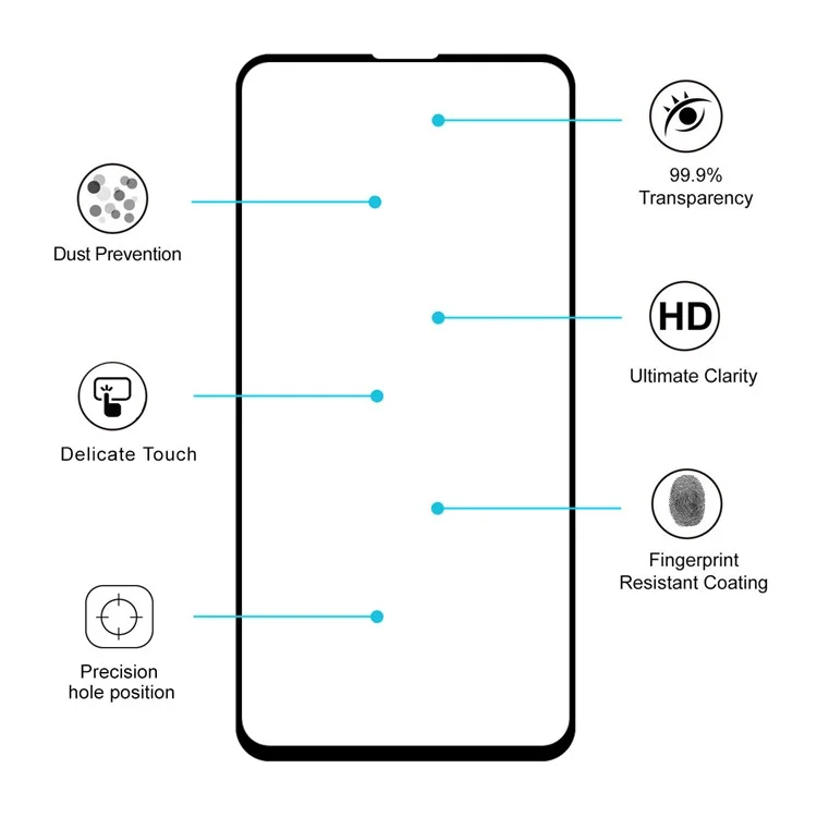 HAT PRINCE Full Glue 0.26mm 9H 2.5D Tempered Glass Full Screen Covering Protector for  Samsung Galaxy S10e