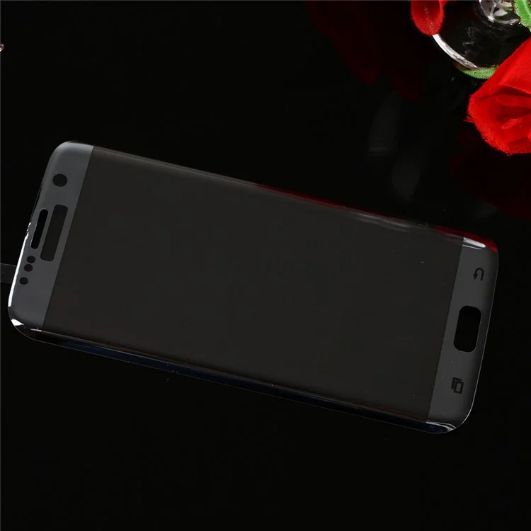 For Samsung Galaxy S7 edge G935 Full Size Plated Curved Tempered Glass Screen Protector - Black
