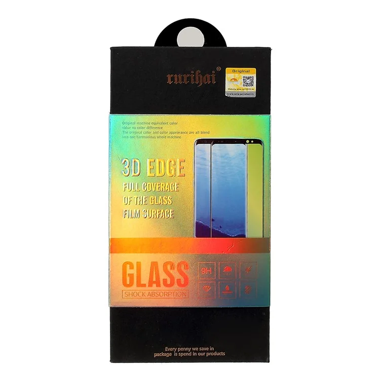 RURIHAI 0.3mm 3D Curved Full Size Tempered Glass Screen Protector for Samsung Galaxy S10 (Support Fingerprint Unlock)