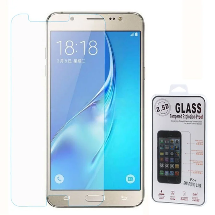 Закаленное стеклянное защитное стекло для экрана Samsung Galaxy J7 (2016) (с закругленными краями) толщиной 0,25 мм