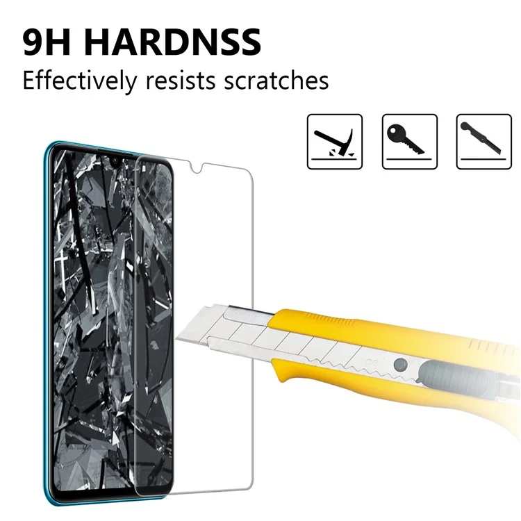 2.5D 9H Arc Edge Fingerprint Proof Full Screen Tempered Glass Protector for Huawei P30 Lite / nova 4e