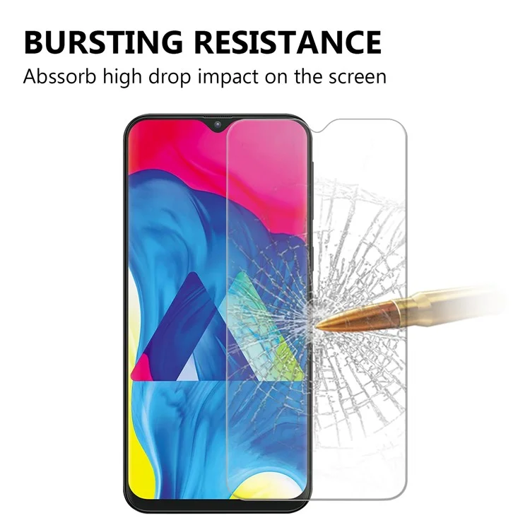 Pour Samsung Galaxy A10 Arc Edge 0,25 mm Anti-Fingerprint HD Clarify Tempered Glass Screen Protector, Case Friendly, Bubble Free, Easy Installation