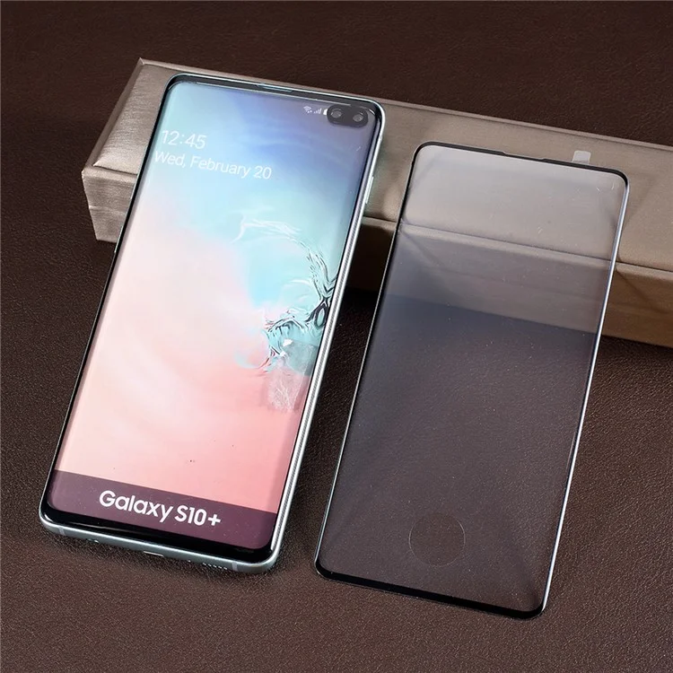 Couvercle De Film De Protection De Film En Verre Trempé En Verre Trempé Incurvé Pour Samsung Galaxy S10 (déverrouillage D'empreinte Digitale)