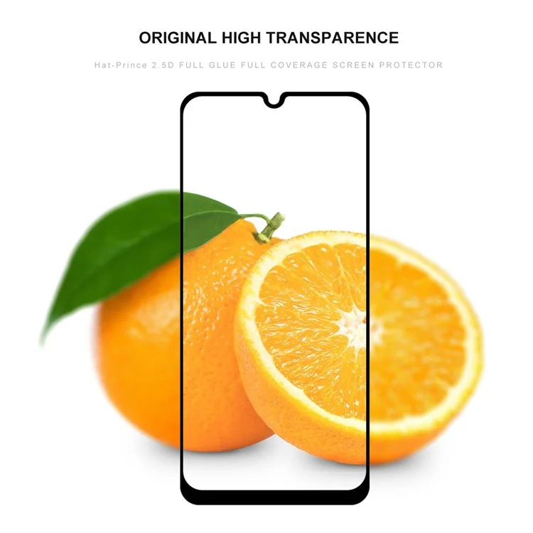 HAT PRINCE Full Glue 0.26mm 9H 2.5D Tempered Glass Guard Film Full Coverage for Samsung Galaxy A20/A30/A50/M30