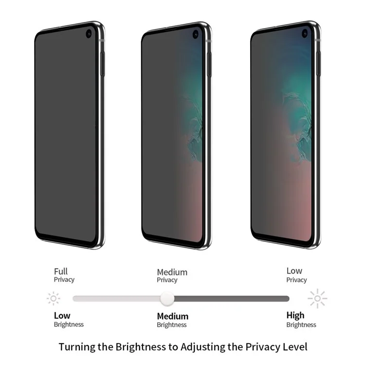 Hut Prince 0.26mm 9h 2.5d Privacy Protection Full Screen Tempered Glass Guard Film Für Samsung Galaxy S10e