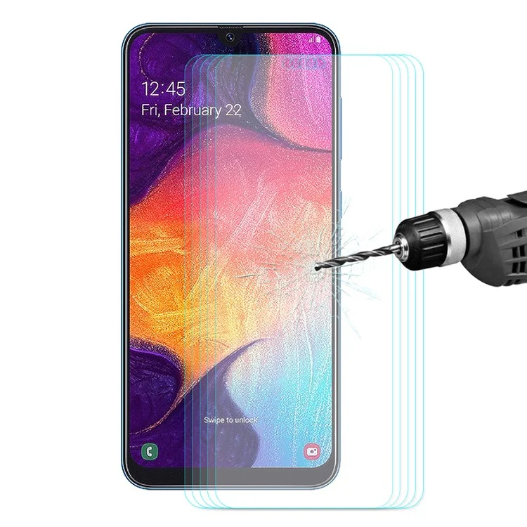 5 Teile / Set Hut Prince 0.26mm 9h 2.5d Bogenkanten Temperierte Glasschirmschilder Für Samsung Galaxy A50