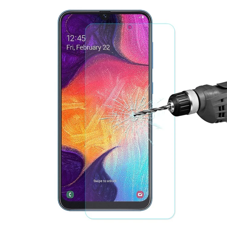 Enkay Hat Prince 0,26 mm 9H Protecteur D'écran en Verre Trempé Pour Samsung Galaxy M30 / A40s / A50 / A30 / A20 (bord D'arc 2.5d)