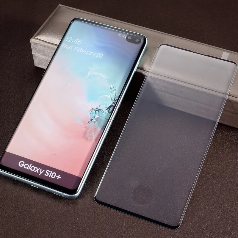 Full Size 3D Tempered Glass Screen Protector for Samsung Galaxy S10 Plus (Fingerprint Unlock)