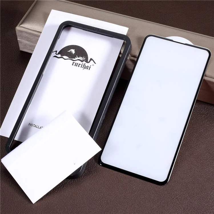 RURIHAI 0.26mm 4D Curved Full Tempered Glass Screen Protector Film for Huawei P30 Pro (with Film Helper Frame)