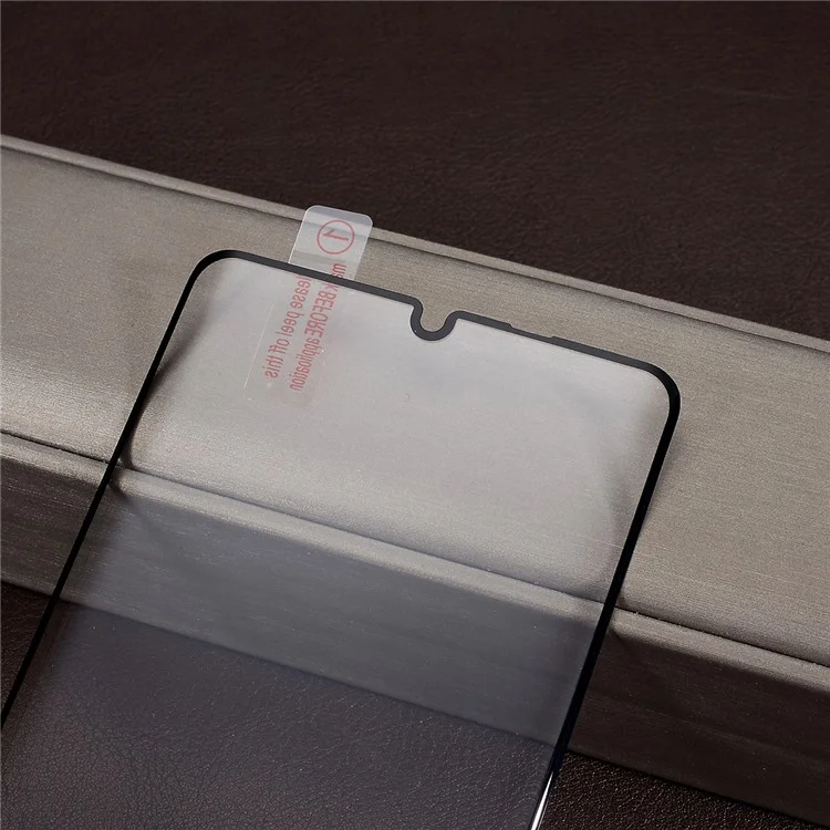 Silk Print Full Glue Complete Coverage Tempered Glass Screen Protector Film for Huawei P30 Pro - Black