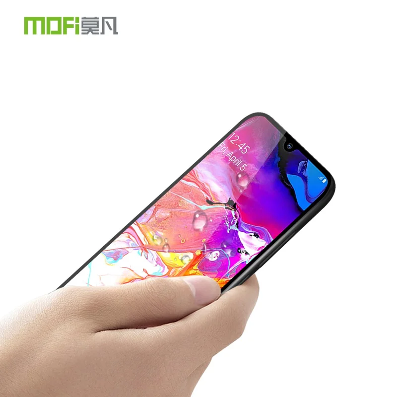 MOFI 9H Anti-blue ray 2.5D Arc Edge Full Covering Tempered Glass Screen Protective Film for Samsung Galaxy A70