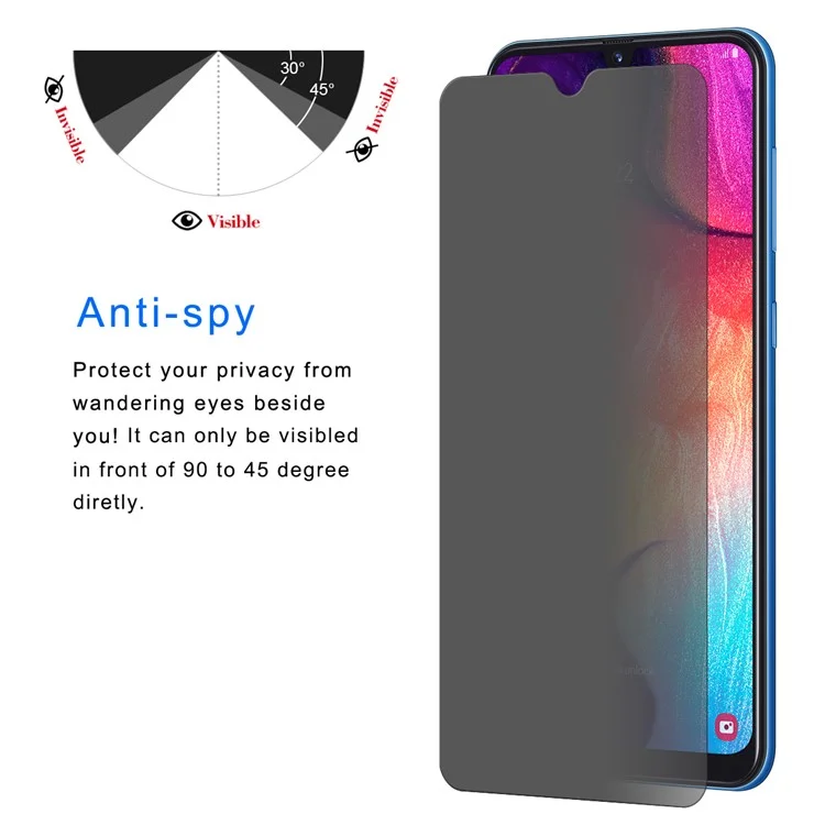 Hat Prince Para Samsung Galaxy A50/a50s/a30s / A30 0.26 mm 9h 2.5d Protección de la Privacidad Protector de Vidrio Templado