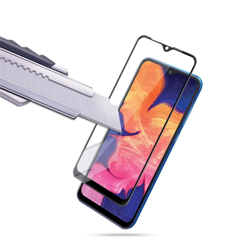 AMORUS 3D Curved Arc Edge Full Glue Tempered Glass Screen Protective Film for Samsung Galaxy A10