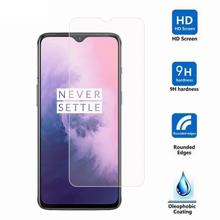 0.3mm Verre Trempé Glass Protector Protector Film Arc Edge Pour Oneplus 7