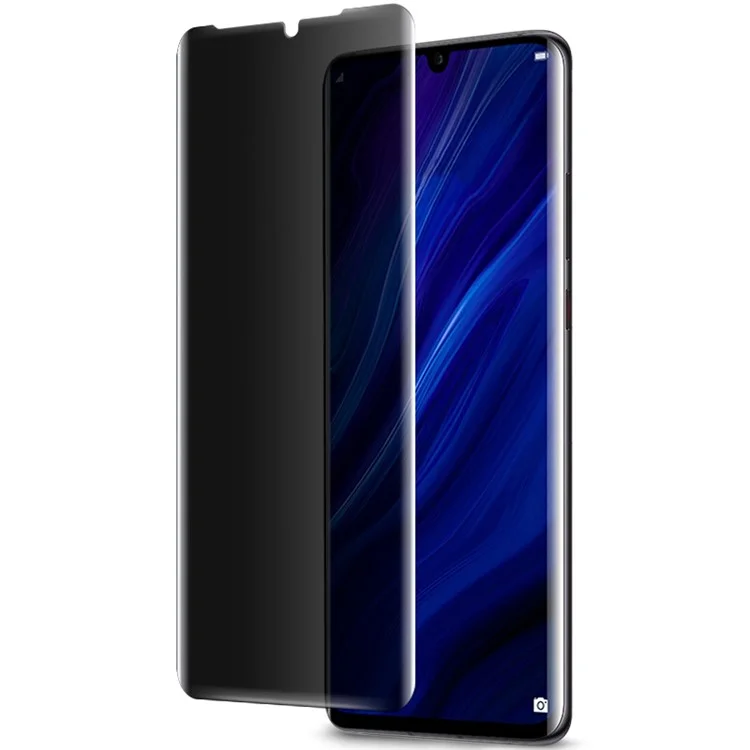 IMAK Soft Anti-peep Hydrogel Film II Full Cover Front Screen Protector Film [Soporte para reconocimiento de huellas dactilares por ultrasonido] para Huawei P30 Pro