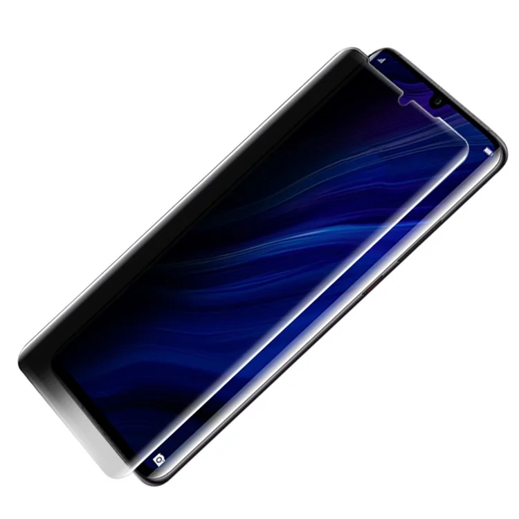 IMAK Soft Anti-peep Hydrogel Film II Full Cover Front Screen Protector Film [Soporte para reconocimiento de huellas dactilares por ultrasonido] para Huawei P30 Pro