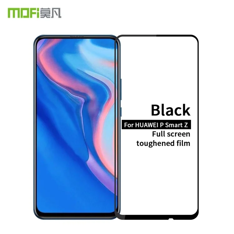 MOFI 2.5d 9h Copertura Completa Glass Protector Teler Schermo Guard Per Huawei P Smart Z - Nero