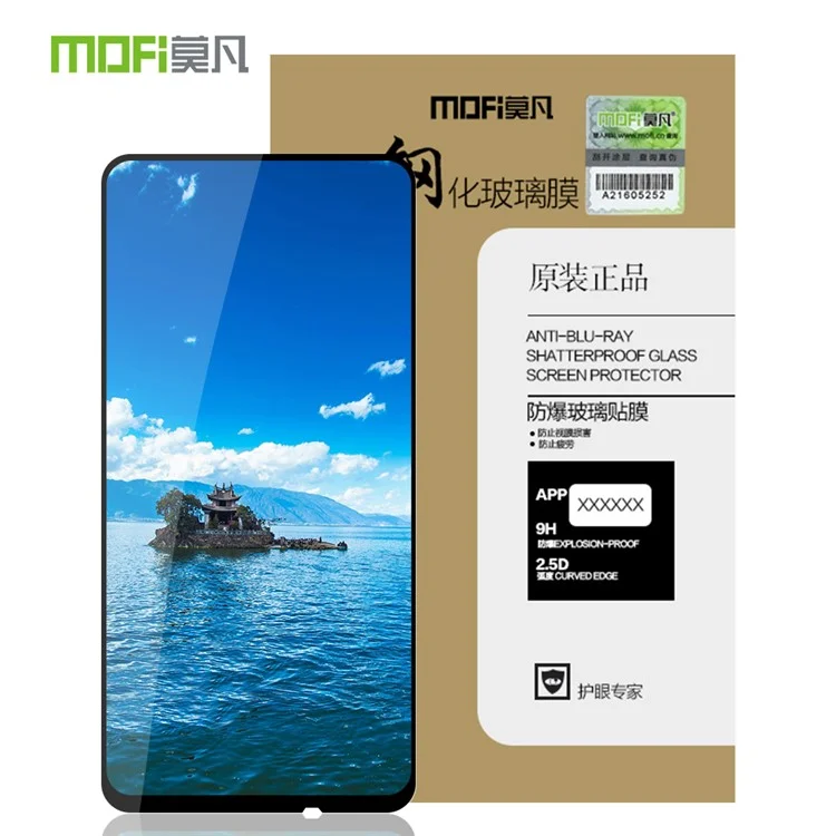 MOFI 2.5D 9H Cubierta Completa Guardia Protector de Pantalla de Vidrio Templado Para Huawei P Smart Z - Negro