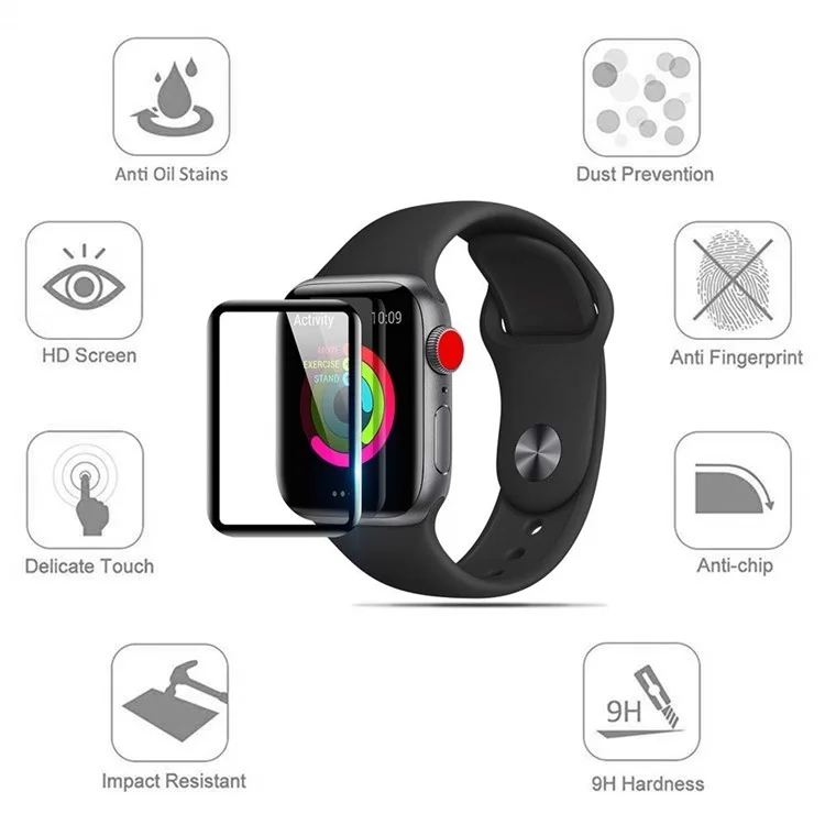 3D Full Glue Full Screen Cover Film for Apple Watch Series 4 44mm