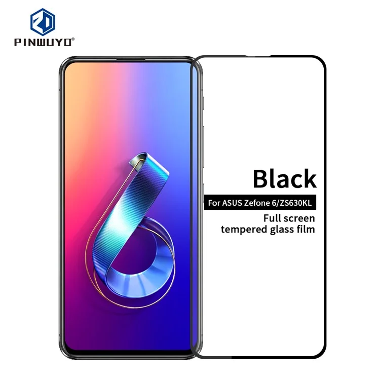 Pinwuyo Full Screen Tempered Glass Shield Anti-Explosion Für Asus Zenfone 6 ZS630KL