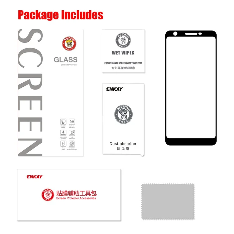 HAT PRINCE for Google Pixel 3a XL Full Glue Full Size 0.26mm 9H 2.5D Arc Edge Tempered Glass Screen Protector