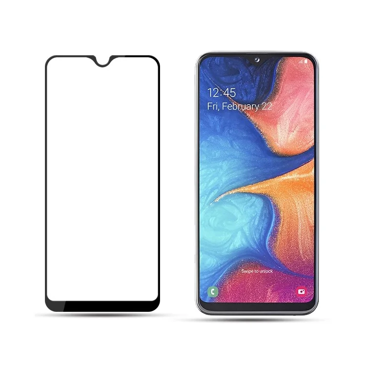 Protector De Pantalla De Amorus Para Samsung Galaxy A20E Pantalla Completa Pegamento Completo Película Protectora De Cristal Templado