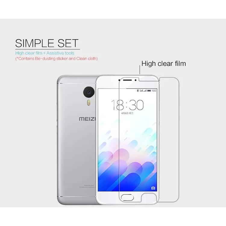 NILLKIN Crystal Clear Anti-fingerprint Screen Guard for Meizu M3 Note / Blue Charm Note3