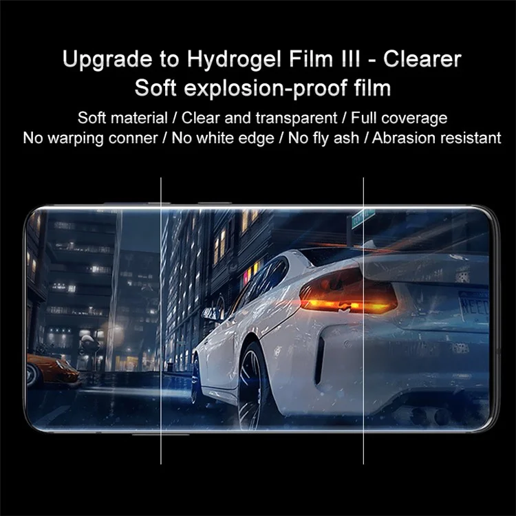 2pcs / IMAK Hydrogel Film 3 HD Clear Anti-explosion Vollbildprotektor Für OnePlus 7 Pro Einstellen / 7t Pro