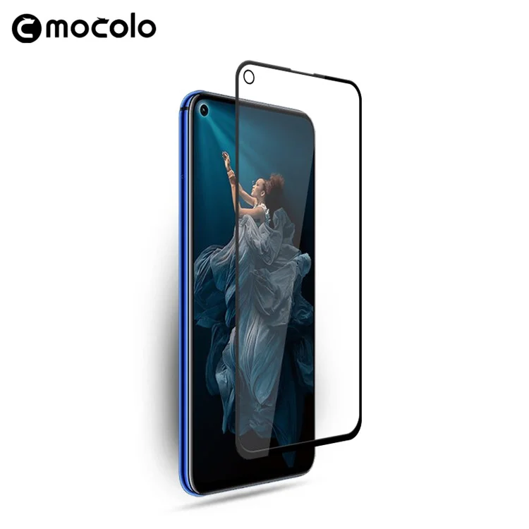 Mocolo Pantalla Completa HD Clear Silk Printing Anti-explosion Glass Glass Protector Para Huawei Honor 20 / Honor 20 (pegamento Completo)