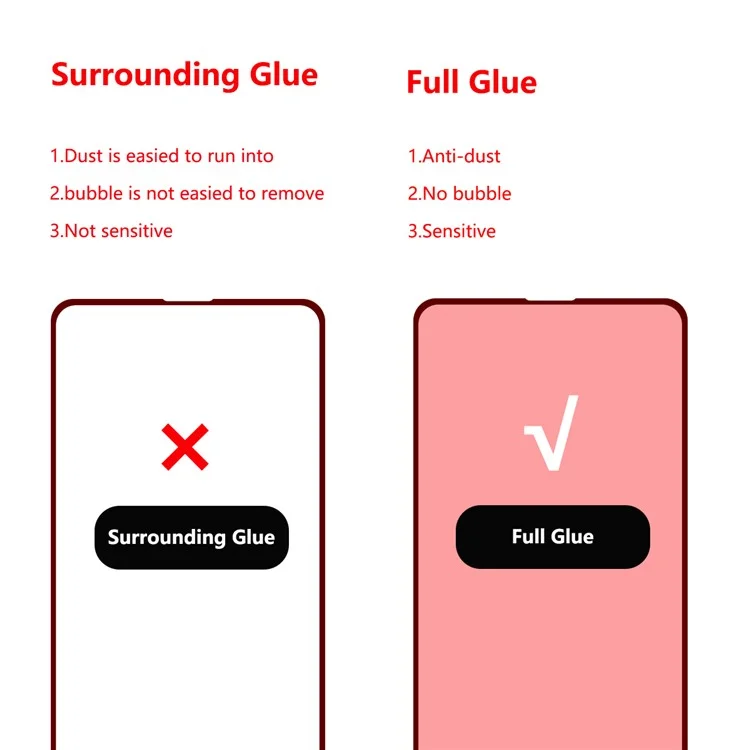 HAT PRINCE for Xiaomi Redmi K20 / Mi 9T / Redmi K20 Pro / Mi 9T Pro Full Glue Full Size 0.26mm 9H 2.5D Arc Edge Tempered Glass Screen Protector