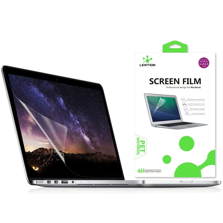 LENTION Ultra Clear HD PET Screen Guard Film for Macbook Pro 13.3 with Retina Display