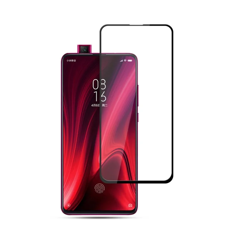AMORUS Silk Print Full Coverage Full Glue 9H Tempered Glass Screen Film per Xiaomi Redmi K20 / K20 Pro / Mi 9T / Mi 9T Pro