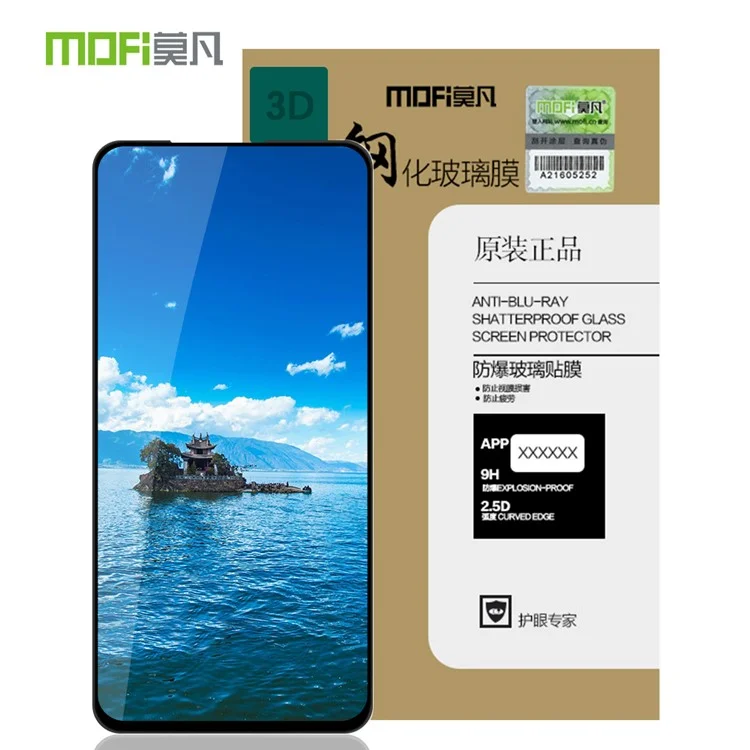 MOFI 3D Gebogene Volle Abdeckung Gehärtetes Glas Bildschirmschutz Für Xiaomi Redmi K20/mi 9t/redmi K20 Pro/mi 9T Pro - Schwarz