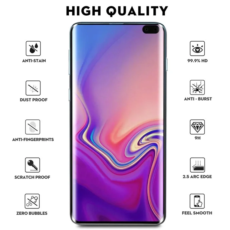 Ultra Clear 3D Tempered Glass Full Screen Protector Guard for Samsung Galaxy Note 10/Note 10 5G