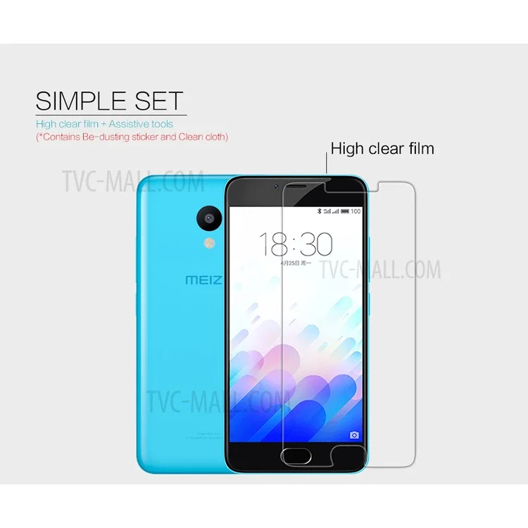 NILLKIN Anti-fingerprint HD Clear Screen Protector for Meizu m3 / Blue Charm 3