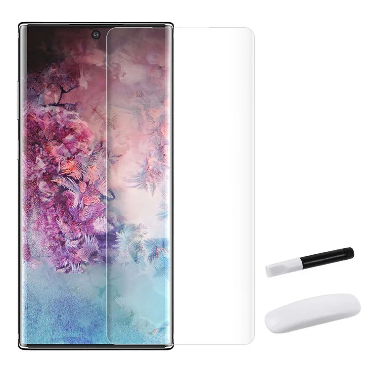 Protector de Pantalla de Vidrio Templado UV de Pegamento Completo 3D + Lámpara UV Para Samsung Galaxy Note 10 +/nota 10 Más/10 Más 5G