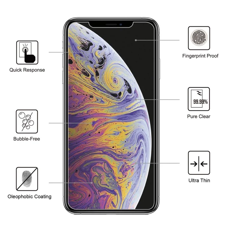 Película Protectora De Cristal Templado De 0.25mm 9h Para Apple IPhone 11 6.1 Pulgadas (2019) / Xr 6.1 "