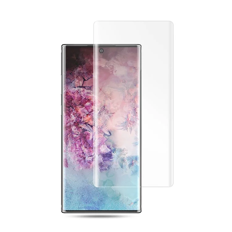 MOCOLO para Samsung Galaxy Note 10 Plus / Note 10 Plus 5G 3D Curved [Irradiación con luz UV] Protector de pantalla de vidrio templado de cobertura completa UV Film