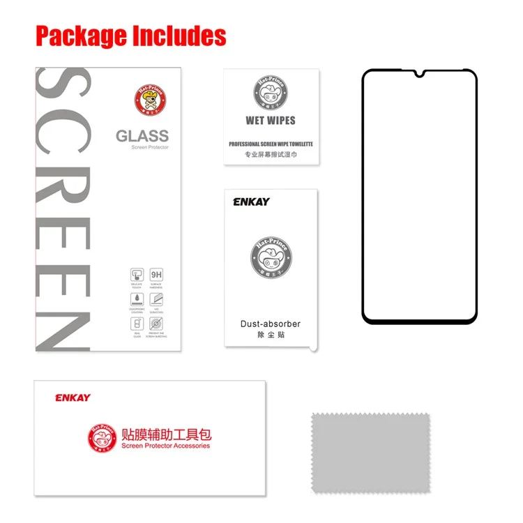 HAT PRINCE 0.26mm 9H 2.5D Arc Edge Tempered Glass Screen Film for Xiaomi Mi 9 Lite/ Mi CC9/ Mi CC9 Meitu Edition