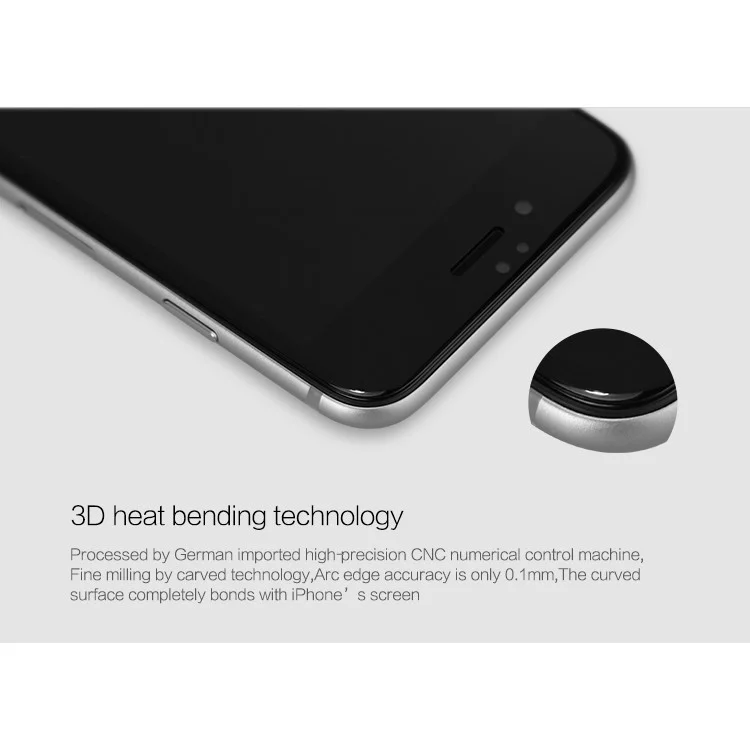 NILLKIN 3D CP+ MAX for iPhone 6s 6 Full Glue Full Coverage Curved Anti-explosion Tempered Glass film - Black