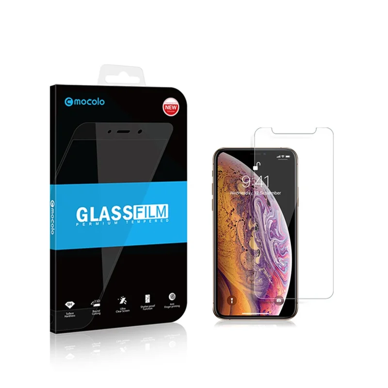 Film de protection d'écran en verre trempé MOCOLO (bord incurvé) pour iPhone 11 Pro 5,8 pouces (2019) / XS / X