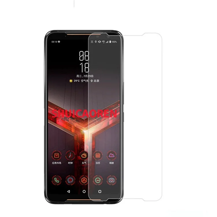 Protetor de Tela de Vidro Temperado de Borda de Arco de 0,3 mm para Asus ROG Phone II