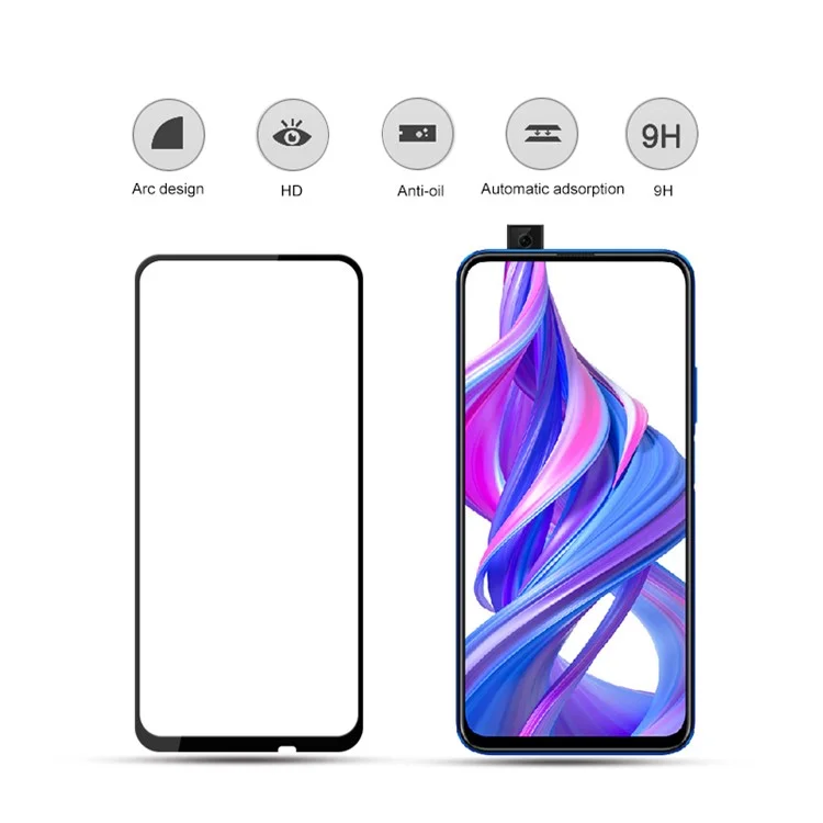 MOCOLO Seidendruck Temperiertes Glas Vollversicherungsbildschirm Beschützer Für Huawei Honor 9x (global)/P Smart Z/Y9 Prime 2019/Honor 9x/9x Pro