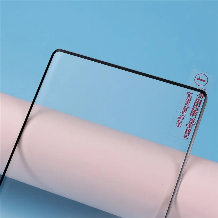 Film De Protection Pour Samsung Galaxy Remarque 10 Plus / Note 10 Plus 5g Plein Couverture Film D'écran En Verre Trempé Incurvé (trou D'empreinte Digitale)