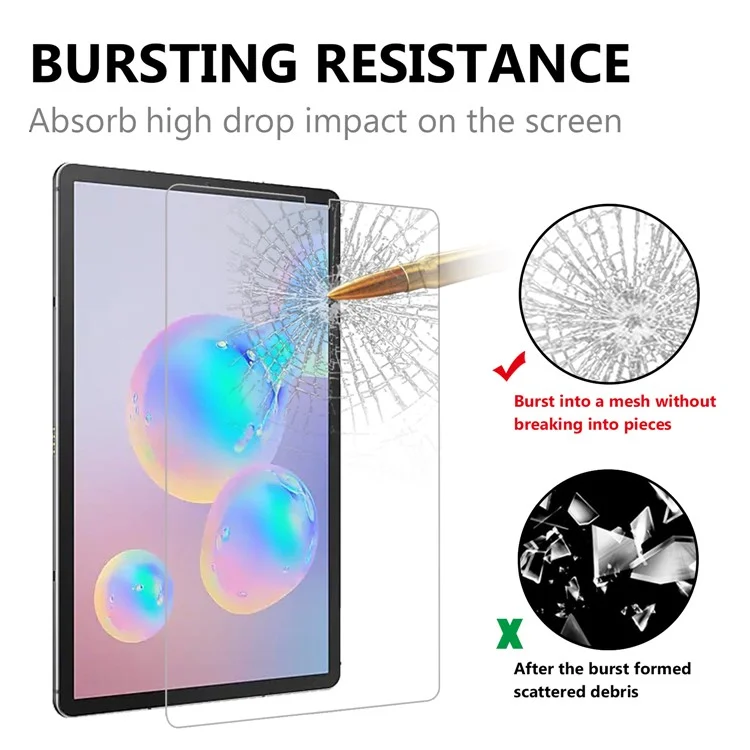 0.25mm 9H Couvercle De Protection En Verre Trempé En Verre Trempé (Edge Arc) Pour Samsung Galaxy Tab S6