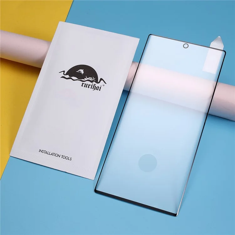 Rurihai Für Samsung Galaxy Note 10 Plus / Anmerkung 10 Plus 5 G 3d Gekrümmte Full Cover Tempered Gla Screen Protector [Unterstützung Fingerabdruck Entsperren]