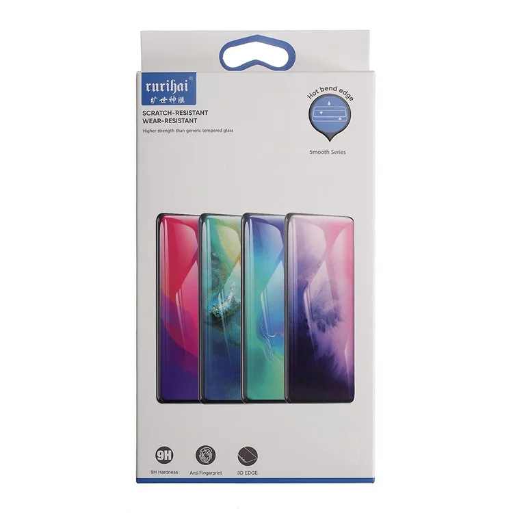 Rurihai Para Samsung Galaxy Note 10 Plus / Note 10 PLUS 5G 3D CUBIERTA CURVADA CUBIERTA CUBIERTA COMPLETA TRABAJADOR DE PANTALLA DE CRISTAL TEMPORADA [SOPORTE DESBLOQUEO DE HIPHIP DE DIENTÍN]