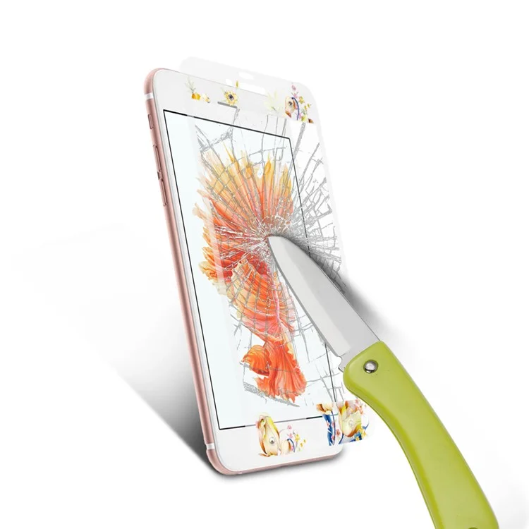 0.3mm Super Thin Embossing Front + Back Tempered Glass Screen Protector for iPhone 6s 6 - Tulips