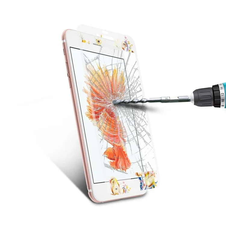0.3mm Super Thin Embossing Front + Back Tempered Glass Screen Protector for iPhone 6s 6 - Tulips